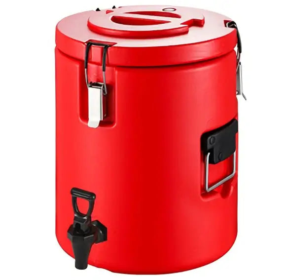 حافظة طعام استيل ملبس بلاستيك ببزبوز 18 لتر