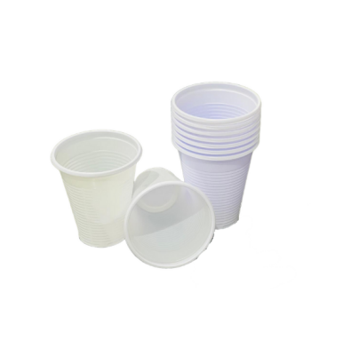 أكواب بلاستيك أبيض كبير 6 اونص- 50 قطعة