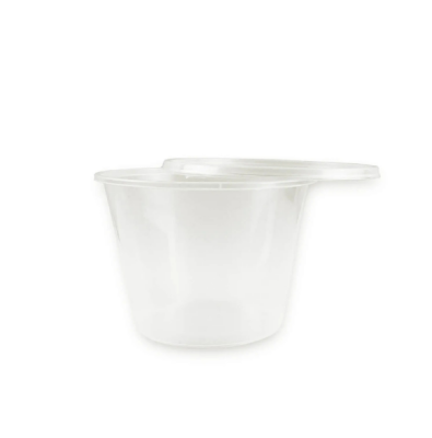 علب مكرويف دائري 1750 مل شفاف بغطا-12 قطعة