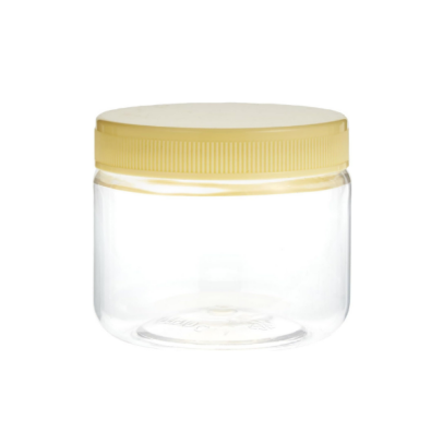 برطمان بلاستيك غطا بيج 200 مل-12 قطعة