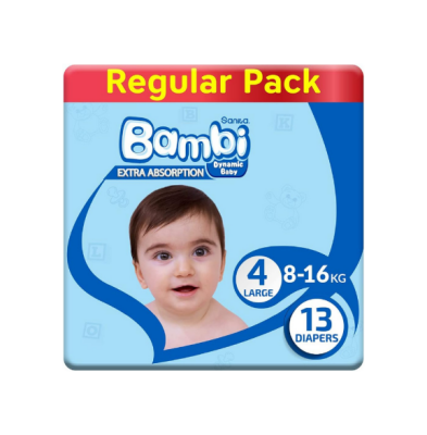 حفائظ بامبي سانيتا 4 كبير 13*6 شنطة