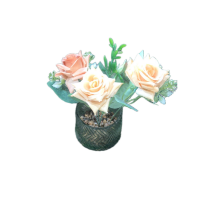 ورود زينة صناعي بمركن زجاج 32841