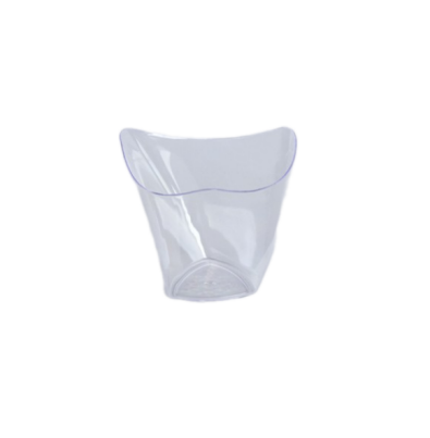 كاسات حلا بلاستيك شفافة مثلثة الراشد-12 قطعة IC-7