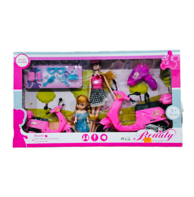 لعبة 2 عروسة مع دباب و اكسسوار KM-862402