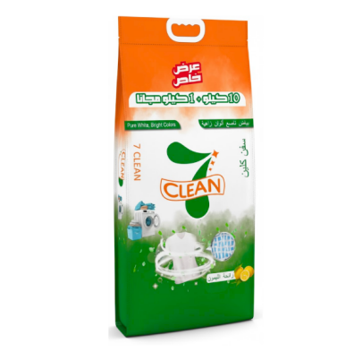 مسحوق صابون سفن كلين رائحة الليمون 10+1 كيلو