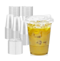 كاسات عصير شفاف 8 اونس الراشد بغطا عادي 100 قطعة