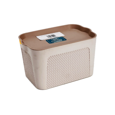 صندوق تخزين بلاستيك ملون 18*26 سم بغطاء 333507