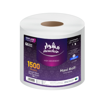 مناديل مشوار ماكسي رول 300 متر 1500 قطعة