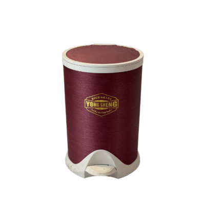 سلة مهملات بلاستيك مدورة صغيرة بدعسة