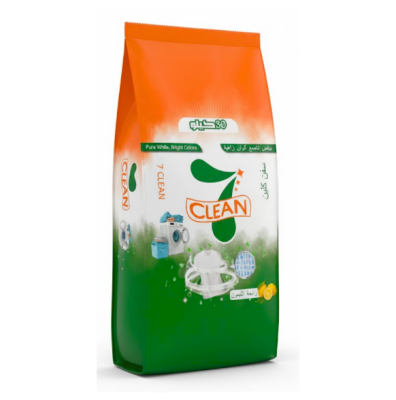 مسحوق صابون سفن كلين رائحة الليمون 30 كيلو