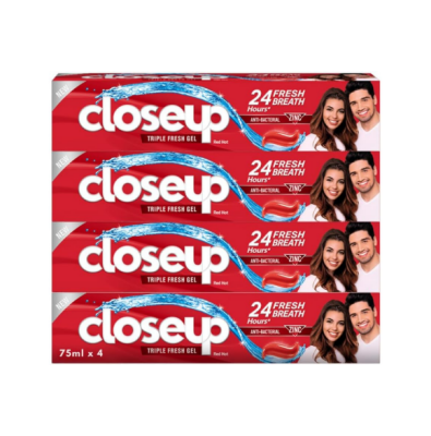 معجون اسنان كلوس اب 75 مل ربطة 4 حبة