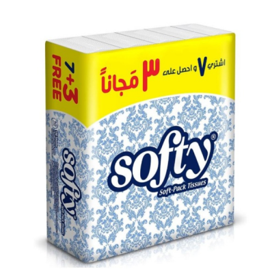 مناديل سوفتي فرط 130 منديل 7+3 ربط*5 شنطة