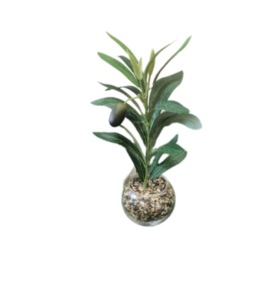 زينة ورق شجر صناعي مع مركن 25583