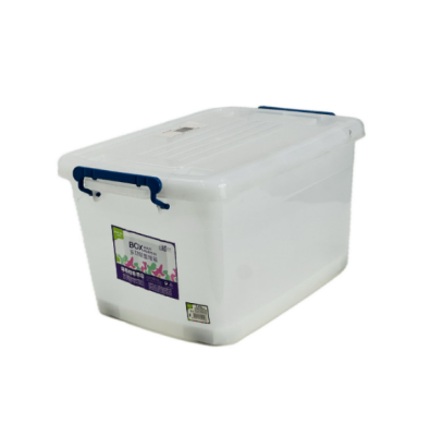 صندوق بلاستيك مثلج 28 لتر بغطاء بقفل وبكفرات 820414
